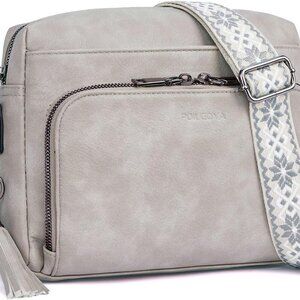 Crossbody Purses for Women Trendy,Vegan Leather Medium Crossbody Bag,Women's Cro